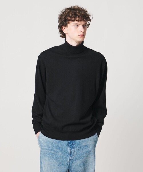 LOEFF(ロエフ)の「<LOEFF>14ゲージ タートル ニット MENS(ニット/セーター・メンズ・ブラック/ナチュラル/コバルトブルー/グレー系・1/2)」の1枚目の写真
