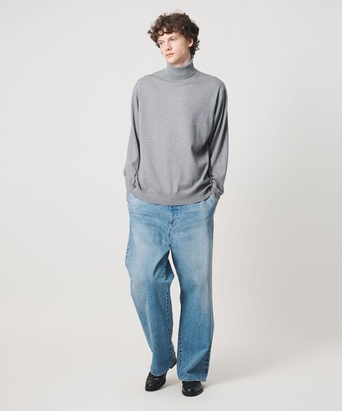 LOEFF(ロエフ)の「<LOEFF>14ゲージ タートル ニット MENS(ニット/セーター・メンズ・ブラック/ナチュラル/コバルトブルー/グレー系・1/2)」の7枚目の写真