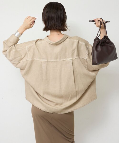 GALLARDAGALANTE（ガリャルダガランテ）の「リヨセルドルマンシャツ（シャツ/ブラウス・レディース・ピンクベージュ/アイボリー/ベージュ/チャコールグレー・FREE）」の14枚目の写真