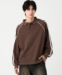 EVOLVERA（エボルヴェラー）の「Raglan side line logo embroidery Polo shirt / ラグランサイドライン ロゴ刺繍 ポロシャツ（Tシャツ/カットソー）」