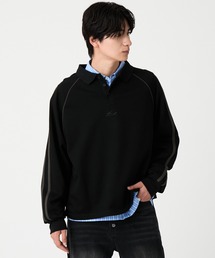 EVOLVERA（エボルヴェラー）の「Raglan side line logo embroidery Polo shirt / ラグランサイドライン ロゴ刺繍 ポロシャツ（Tシャツ/カットソー）」