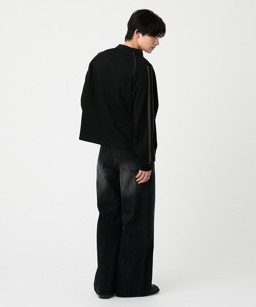 EVOLVERA(エボルヴェラー)の「Raglan side line logo embroidery Polo shirt / ラグランサイドライン ロゴ刺繍 ポロシャツ(Tシャツ/カットソー・メンズ・ブラウン/ブラック・L/M)」の22枚目の写真