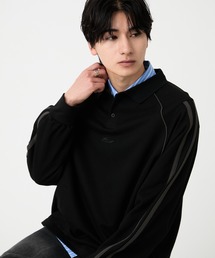 EVOLVERA（エボルヴェラー）の「Raglan side line logo embroidery Polo shirt / ラグランサイドライン ロゴ刺繍 ポロシャツ（Tシャツ/カットソー）」