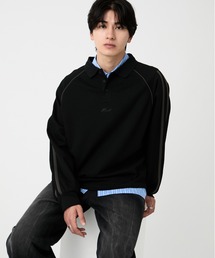 EVOLVERA（エボルヴェラー）の「Raglan side line logo embroidery Polo shirt / ラグランサイドライン ロゴ刺繍 ポロシャツ（Tシャツ/カットソー）」