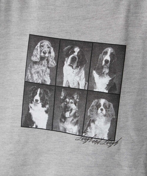 BONLECILL(ボンルシール)の「DOG PHOTグラフィックスウェットプルオーバー(スウェット・レディース・オフホワイト/グレー/チャコールグレー・FREE)」の19枚目の写真
