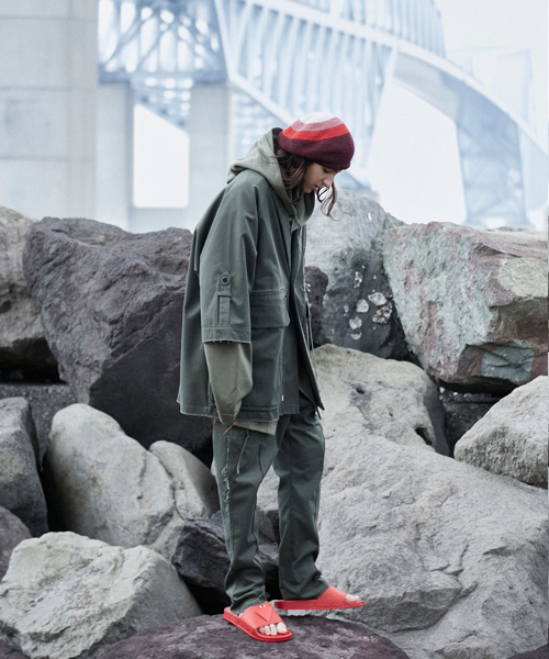 MUZE（ミューズ）の「MUZE/ミューズ/M65 OVER JACKET（ミリタリージャケット・メンズ・ブラック/オリーブ/グレー・2/1）」の3枚目の写真
