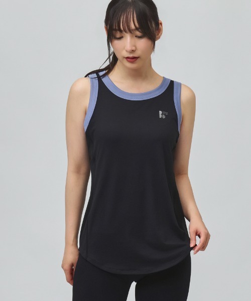 TIGORA by BEAMS DESIGN（ティゴラバイビームスデザイン）の「ティゴラ バイ ビームスデザイン  ノースリーブTシャツ（タンクトップ・レディース・ダークオレンジ/ブラック・S/M/L）」の2枚目の写真