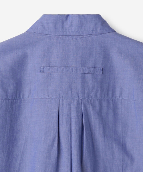 TICCA(ティッカ)の「TICCA | コットンシャンブレー スタンドスクエアシャツ UNISEX(シャツ/ブラウス・レディース・ブルー/チャコール・F)」の7枚目の写真