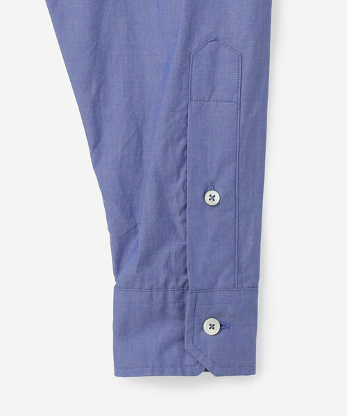 TICCA(ティッカ)の「TICCA | コットンシャンブレー スタンドスクエアシャツ UNISEX(シャツ/ブラウス・レディース・ブルー/チャコール・F)」の8枚目の写真
