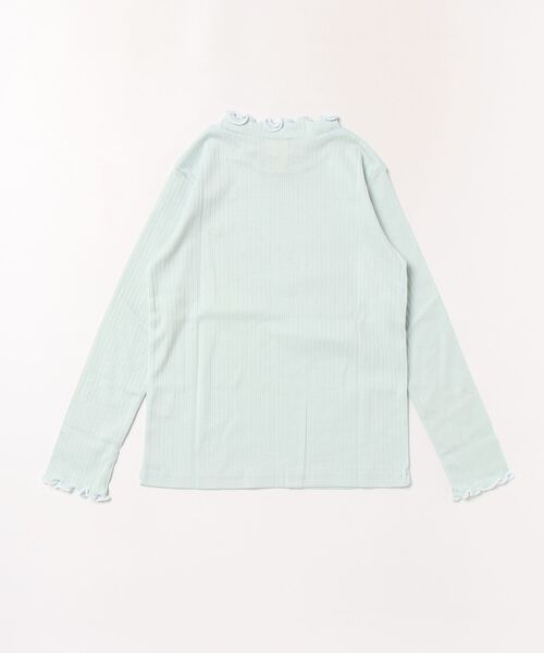 nino（ニノ）の「針抜きフライス衿フリルTシャツ（Tシャツ/カットソー・キッズ・ライトブルー/ライトホワイト/イエロー・140cm/130cm/150cm）」の4枚目の写真