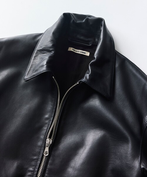 FREAK'S STORE(フリークスストア)の「カーフレザー シングル ライダースジャケット/ジップブルゾン(ブルゾン・メンズ・ブラック・SMALL/MEDIUM/LARGE)」の9枚目の写真