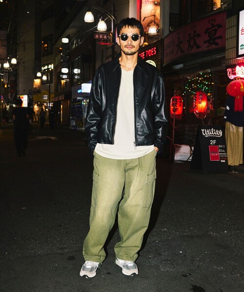 FREAK'S STORE(フリークスストア)の「カーフレザー シングル ライダースジャケット/ジップブルゾン(ブルゾン・メンズ・ブラック・SMALL/MEDIUM/LARGE)」の11枚目の写真