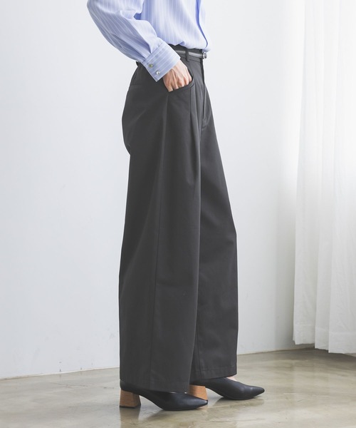 GLOBAL WORK(グローバルワーク)の「シーンレスツイルワイドパンツ/814374(その他パンツ・レディース・ブラウン/グレー/ブラック/ライトブラウン・SMALL/MEDIUM/LARGE)」の10枚目の写真