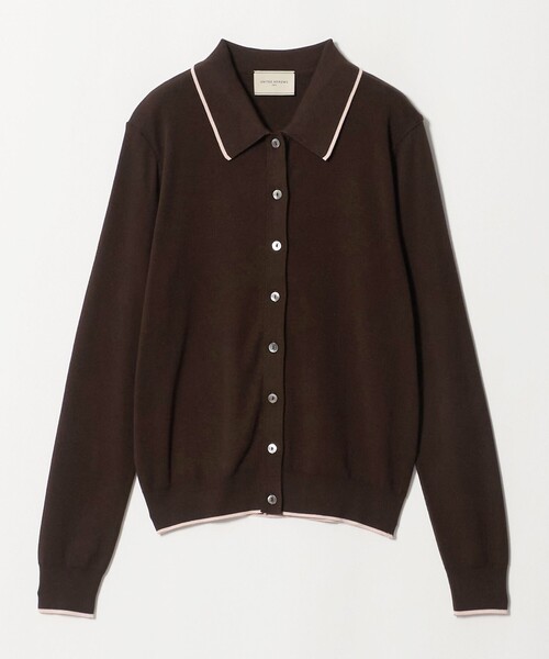 UNITED ARROWS(ユナイテッドアローズ)の「ポロカーディガン ‐ウォッシャブル‐(カーディガン/ボレロ・レディース・ダークブラウン/ブラック/ナチュラル・FREE)」の1枚目の写真