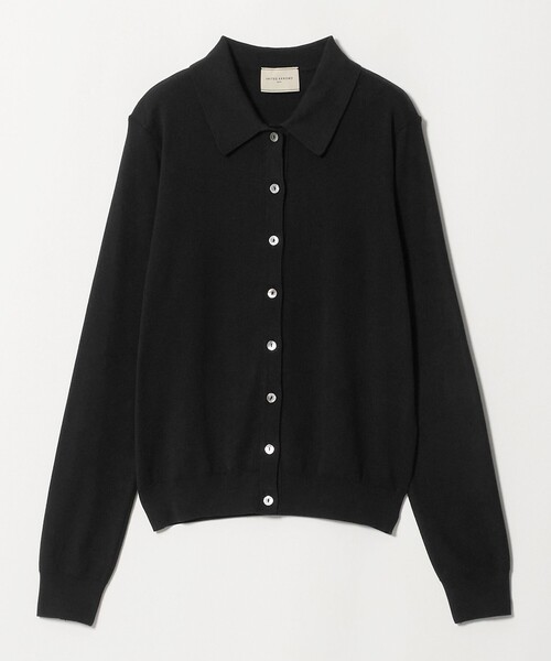 UNITED ARROWS(ユナイテッドアローズ)の「ポロカーディガン ‐ウォッシャブル‐(カーディガン/ボレロ・レディース・ダークブラウン/ブラック/ナチュラル・FREE)」の2枚目の写真