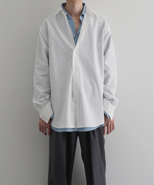 NEONSIGN(ネオンサイン)の「NEONSIGN Unfinished shirt 2.0(シャツ/ブラウス・メンズ・オフホワイト・46/44)」の7枚目の写真