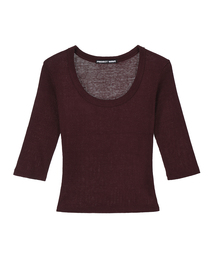Angora U Neck T Shirts (5color)