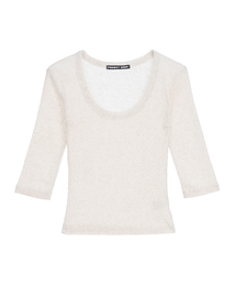 Angora U Neck T Shirts (5color)