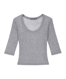 Angora U Neck T Shirts (5color)