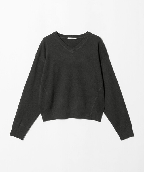BEAUTY&YOUTH UNITED ARROWS(ビューティーアンドユースユナイテッドアローズ)の「ソフトコットン Vネック スムース ニットプルオーバー ウォッシャブル(ニット/セーター・レディース・レッド/ダークグレー/オフホワイト・FREE)」の3枚目の写真