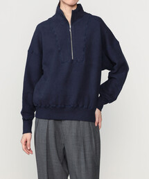 TICCA | ダウニーウラケ ハーフジップ長袖プルオーバー WOMEN