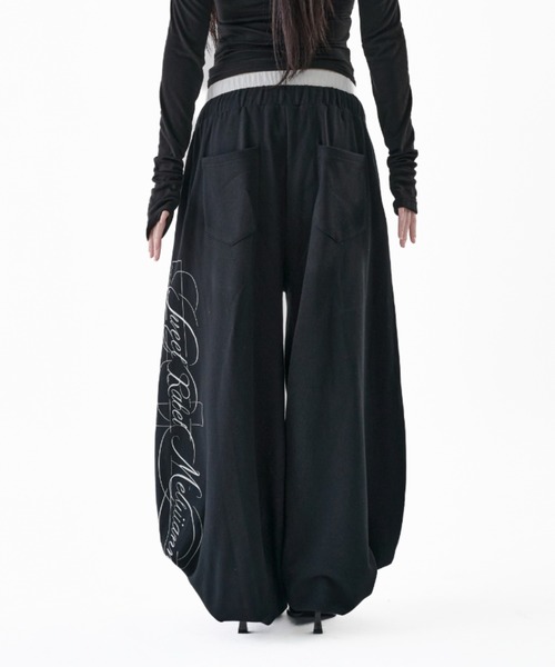 Melviianne(メルヴィアンヌ)の「W belt sweat pants(スウェットパンツ・レディース・Black/PINK/LT.Gray・FREE)」の2枚目の写真