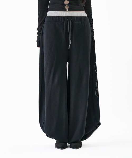 Melviianne(メルヴィアンヌ)の「W belt sweat pants(スウェットパンツ・レディース・Black/PINK/LT.Gray・FREE)」の18枚目の写真