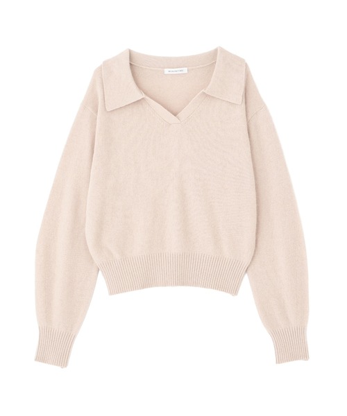 NATURAL BEAUTY BASIC（ナチュラルビューティーベーシック）の「＜ちょうど、いい服＞品よく、ゆるく。スキッパーニット＜EC限定カラー：ライトグリーン＞（ニット/セーター・レディース・イエロー/ベージュ/ボルドー/ライトグリーン/ブラウン・FREE）」の14枚目の写真