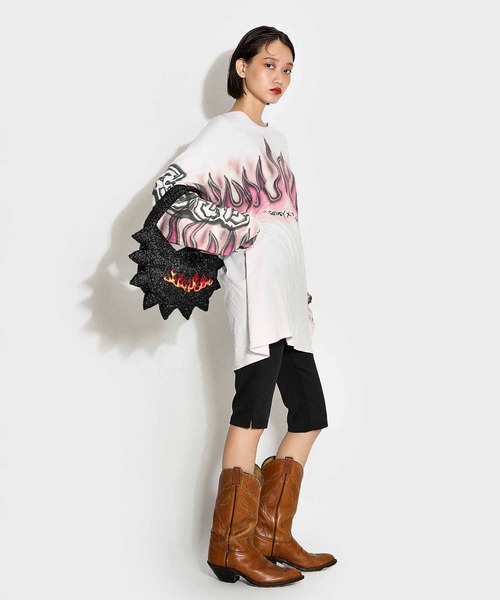 HEY!MrsROSE(ヘイミセスローズ)の「HEY! Mrs ROSE(ヘイ!ミセスローズ)Good as hell BAG(ハンドバッグ・レディース・シルバー/ブラック・FREE)」の20枚目の写真