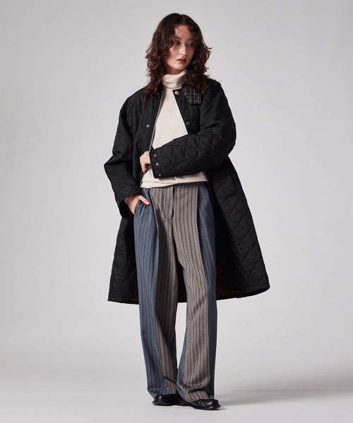 Paul Smith(ポールスミス)の「ウィメンズ Paul Smith Loves Barbour Exmoor キルティングロングコート / 265708 MQU1944(その他アウター・レディース・ブラック/ダークブラウン・XX-SMALL/X-SMALL)」の22枚目の写真