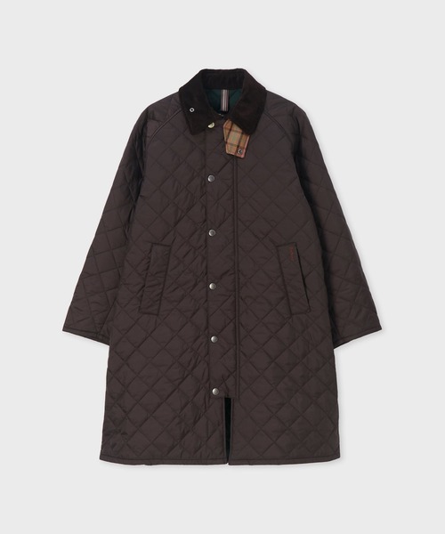 Paul Smith(ポールスミス)の「ウィメンズ Paul Smith Loves Barbour Exmoor キルティングロングコート / 265708 MQU1944(その他アウター・レディース・ブラック/ダークブラウン・XX-SMALL/X-SMALL)」の5枚目の写真