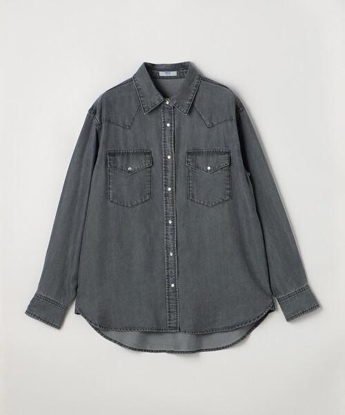 COMME CA Wardrobe(コムサワードローブ)の「ソフトデニム ウエスタン調デニムシャツ(シャツ/ブラウス・レディース・ブラック/ネイビー・FREE)」の14枚目の写真