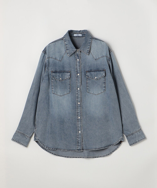 COMME CA Wardrobe(コムサワードローブ)の「ソフトデニム ウエスタン調デニムシャツ(シャツ/ブラウス・レディース・ブラック/ネイビー・FREE)」の15枚目の写真