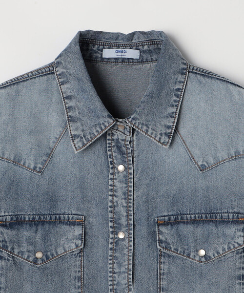 COMME CA Wardrobe(コムサワードローブ)の「ソフトデニム ウエスタン調デニムシャツ(シャツ/ブラウス・レディース・ブラック/ネイビー・FREE)」の17枚目の写真