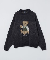 【一部WEB限定】〈洗濯機可能〉Teddybear(R) ジャカード モール ニット◆