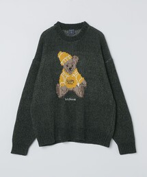 【一部WEB限定】〈洗濯機可能〉Teddybear(R) ジャカード モール ニット◆
