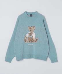 【一部WEB限定】〈洗濯機可能〉Teddybear(R) ジャカード モール ニット◆
