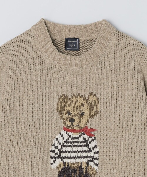 SHIPS Colors(シップス カラーズ)の「【一部WEB限定】〈洗濯機可能〉Teddybear(R) ジャカード モール ニット◆(ニット/セーター・メンズ・ネイビー/ライトブルー/ベージュ/グリーン/ダークグレー・X-LARGE/LARGE/MEDIUM/SMALL)」の18枚目の写真