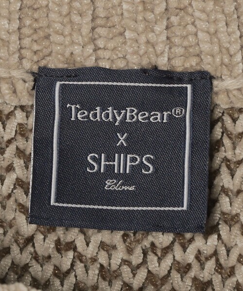 SHIPS Colors(シップス カラーズ)の「【一部WEB限定】〈洗濯機可能〉Teddybear(R) ジャカード モール ニット◆(ニット/セーター・メンズ・ネイビー/ライトブルー/ベージュ/グリーン/ダークグレー・X-LARGE/LARGE/MEDIUM/SMALL)」の11枚目の写真