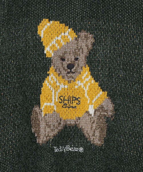 SHIPS Colors(シップス カラーズ)の「【一部WEB限定】〈洗濯機可能〉Teddybear(R) ジャカード モール ニット◆(ニット/セーター・メンズ・ネイビー/ライトブルー/ベージュ/グリーン/ダークグレー・X-LARGE/LARGE/MEDIUM/SMALL)」の16枚目の写真
