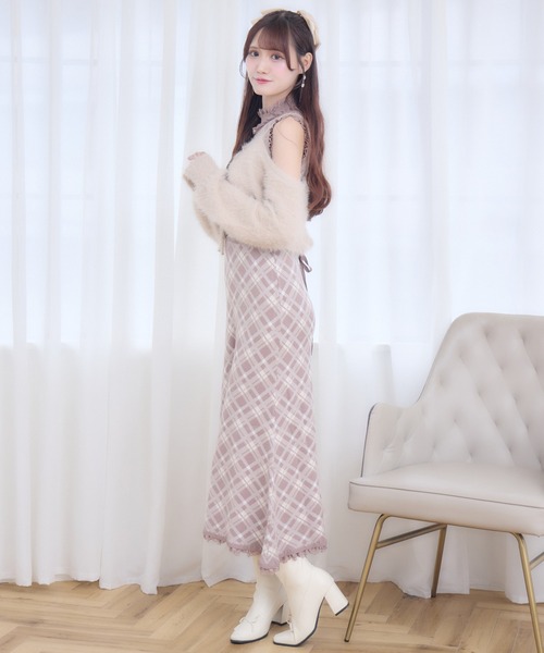 couture BY ROJITA(クチュールバイロジータ)の「ふわふわボレロニットロングワンピース(ワンピース・レディース・ブラック/ブラウン/ピンク・FREE)」の18枚目の写真
