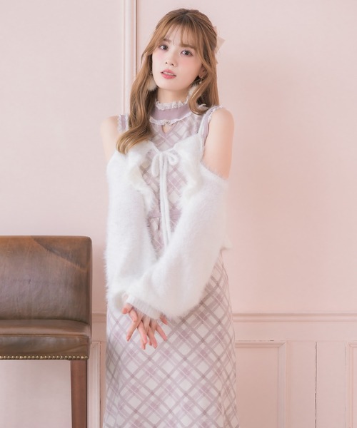 couture BY ROJITA(クチュールバイロジータ)の「ふわふわボレロニットロングワンピース(ワンピース・レディース・ブラック/ブラウン/ピンク・FREE)」の20枚目の写真