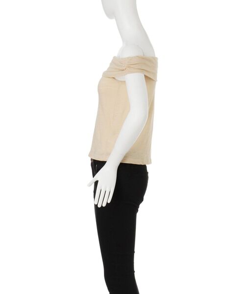 EMODA（エモダ）の「デコルテギャザートップ（Tシャツ/カットソー・レディース・グレー/ブラック/ベージュ/ホワイト・SMALL/MEDIUM）」の18枚目の写真