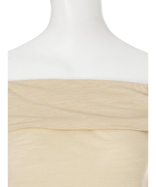 EMODA（エモダ）の「デコルテギャザートップ（Tシャツ/カットソー・レディース・グレー/ブラック/ベージュ/ホワイト・SMALL/MEDIUM）」の16枚目の写真