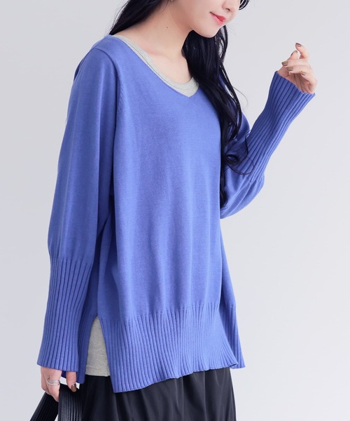 n'OrLABEL（ノアールレーベル）の「『ロングタンク』（タンクトップ・レディース・杢グレー/ブラック/グリーン/ダークグレー/カーキ/ブルー/オフホワイト/ブラック×ホワイト/ネイビー/ライム/ブラウン/ターコイズブルー/レッド/ピンク/レッド系その他/バイオレット/イエロー/ライトグリーン/ラベンダー/サーモンピンク/ミント/テラコッタ/プラム/ブルーグリーン/ダークラベンダー/マスタード・1/2）」の5枚目の写真