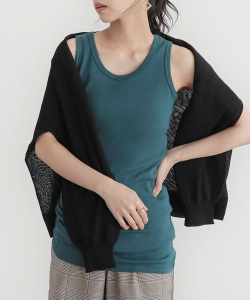 n'OrLABEL（ノアールレーベル）の「『ロングタンク』（タンクトップ・レディース・杢グレー/ブラック/グリーン/ダークグレー/カーキ/ブルー/オフホワイト/ブラック×ホワイト/ネイビー/ライム/ブラウン/ターコイズブルー/レッド/ピンク/レッド系その他/バイオレット/イエロー/ライトグリーン/ラベンダー/サーモンピンク/ミント/テラコッタ/プラム/ブルーグリーン/ダークラベンダー/マスタード・1/2）」の16枚目の写真