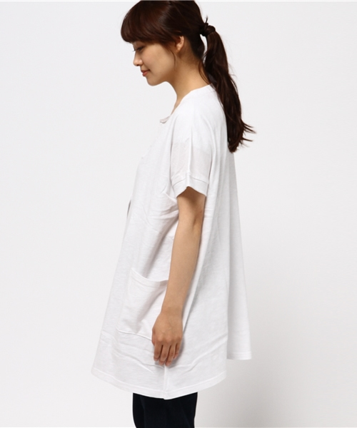 LBC(エルビーシー)の「om 21スラブ天竺Vネックカーディガン (カーディガン/ボレロ・レディース・ネイビー/オフホワイト/グレー・LARGE/MEDIUM)」の5枚目の写真