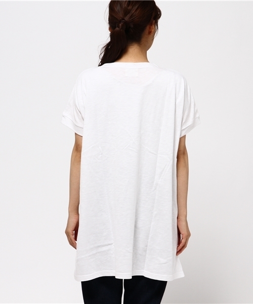 LBC(エルビーシー)の「om 21スラブ天竺Vネックカーディガン (カーディガン/ボレロ・レディース・ネイビー/オフホワイト/グレー・LARGE/MEDIUM)」の6枚目の写真