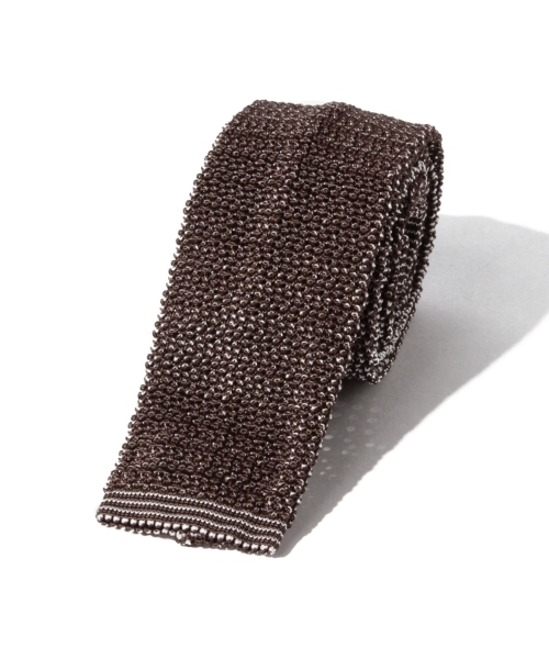 ascot(アスコット)の「ASCOT / メランジニットタイ(ネクタイ・メンズ・ネイビー/ブラウン・ONE SIZE)」の4枚目の写真