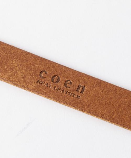 coen（コーエン）の「栃木レザーベルト（ベルト・レディース・ブラック/ブラウン/ダークブラウン・FREE）」の7枚目の写真
